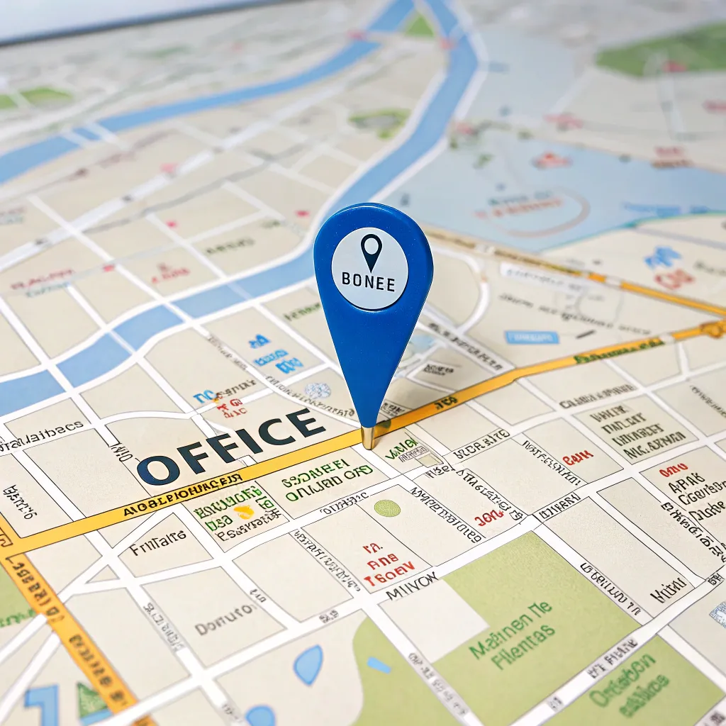Office location on map