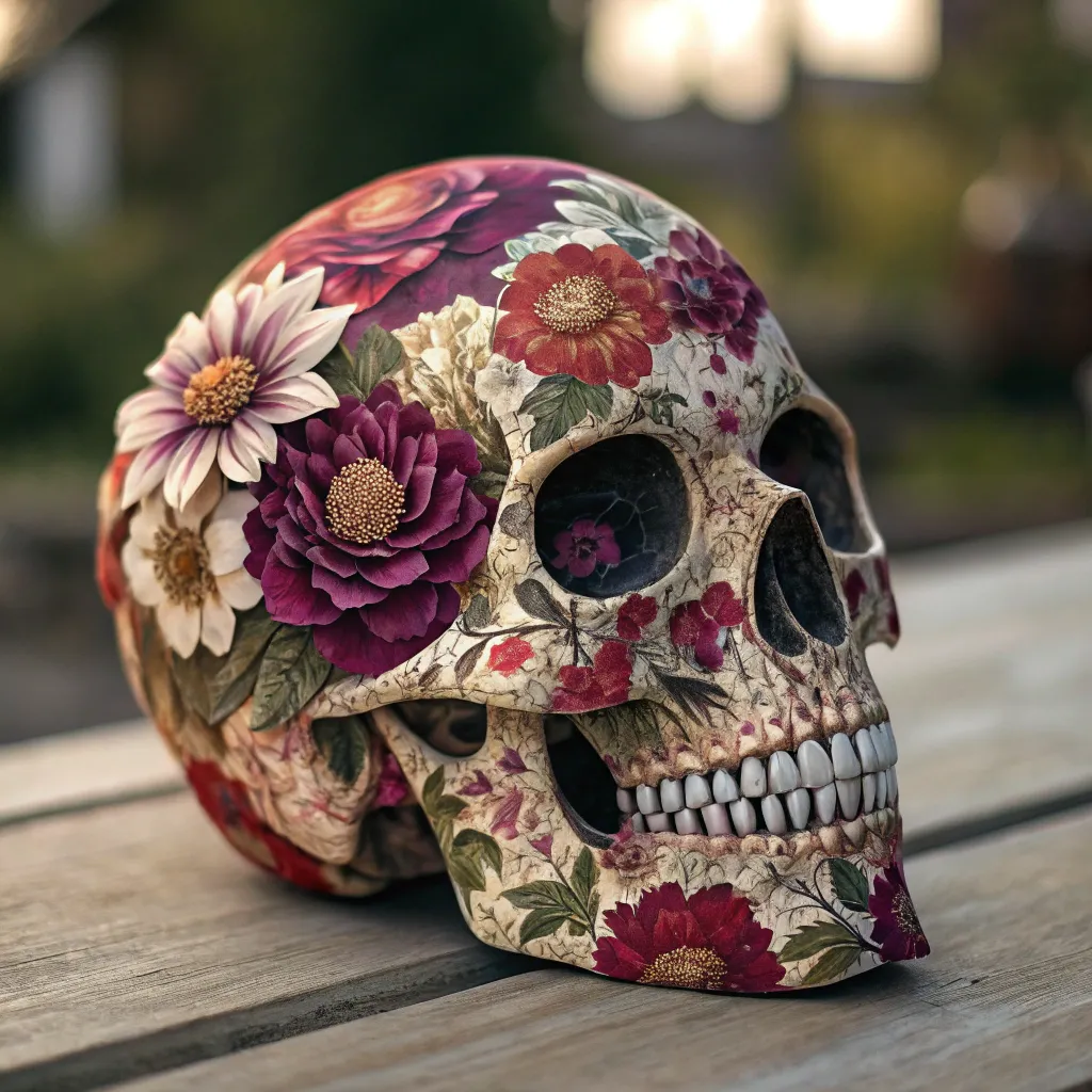 Floral Skull Design